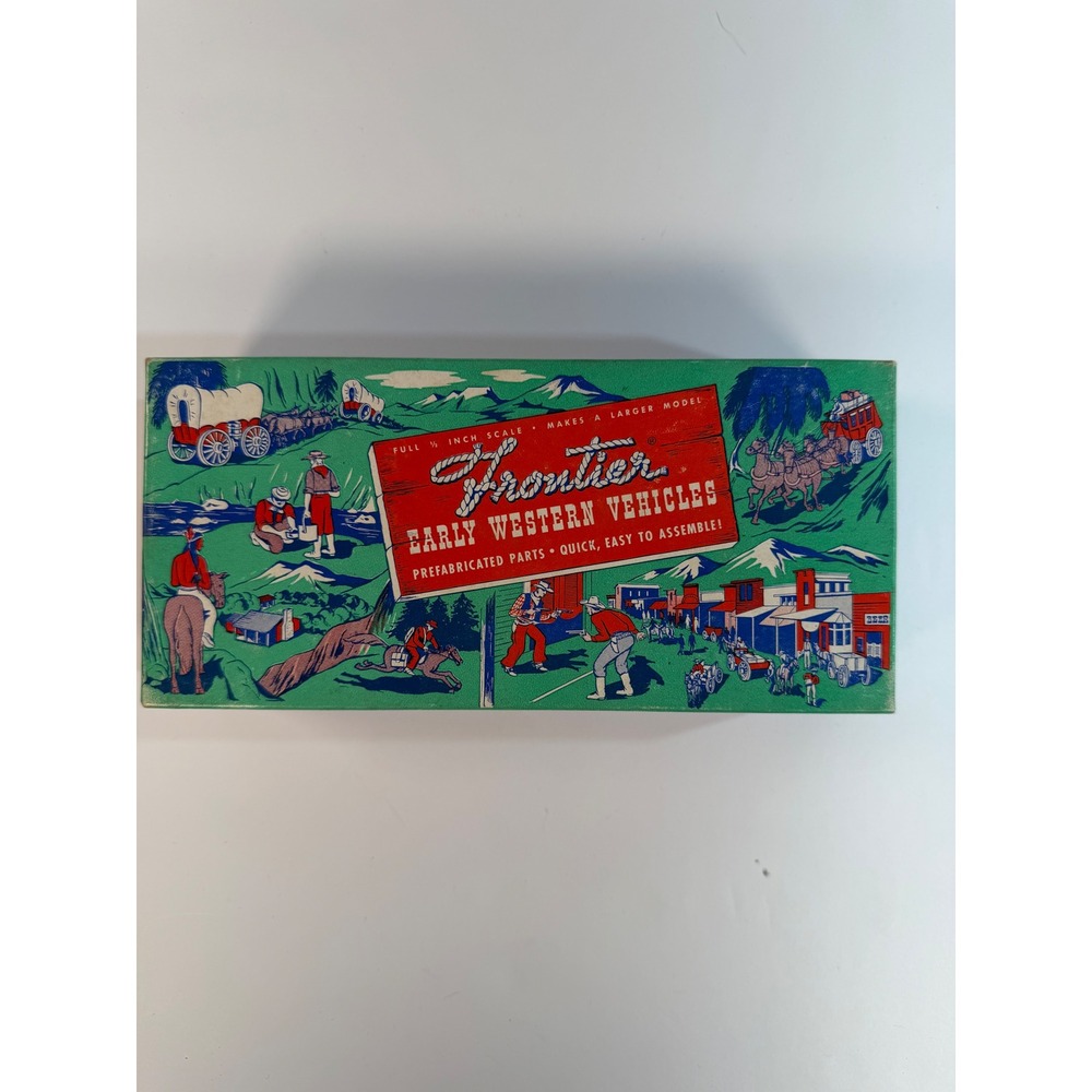 Vintage Frontier Early Western Vehicles Surrey With The Fringe On Top Model Kit